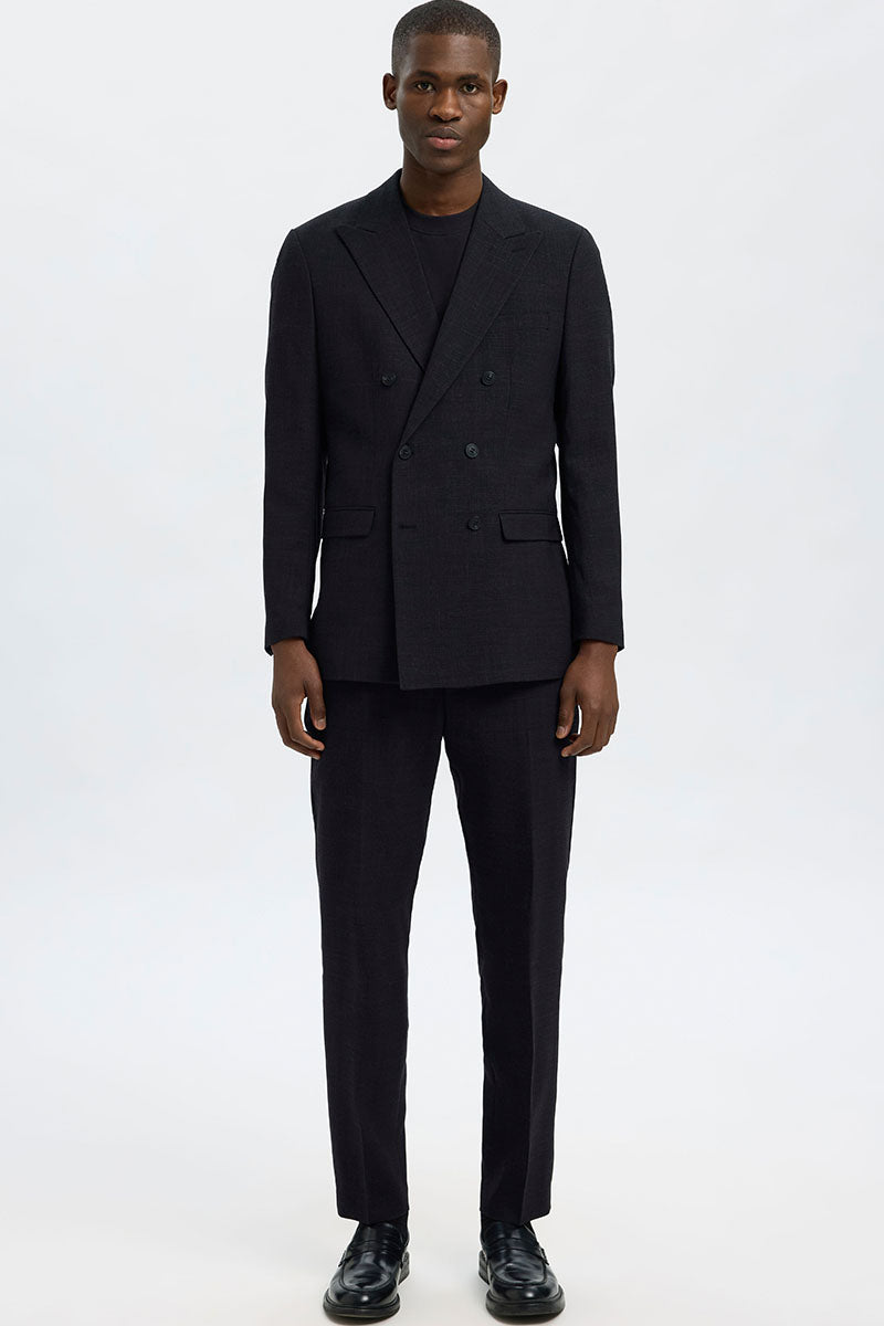 Selected Oasis Linen DB Blazer Black