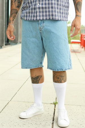 Jack & Jones Alex Baggy Fit Shorts 304 Light Blue Denim