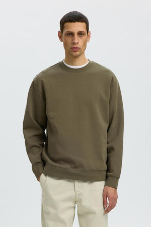 Selected Tom Soft Crew Neck Sweat Kalamata