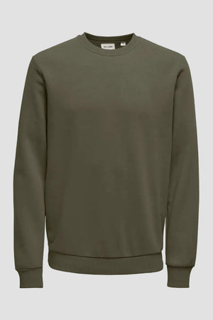 Only & Sons Ceres Crew Neck Olive Night