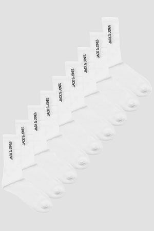 Jack & Jones Regen Tennis Socks 9-pack White