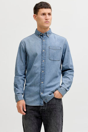 Jack & Jones Brook Oxford Shirt  Light Blue Denim