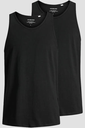 Jack & Jones Basic Tanktop 2 Pack Black