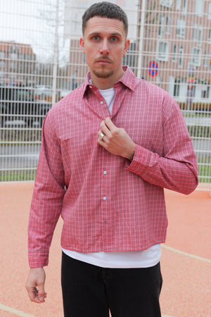 Jack & Jones Cofade Overdyed Shirt Ls Hot Pink