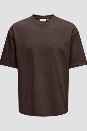 Only & Sons Caspian Airflex Boxy SS Tee Mulch