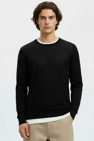 Selected Berg Crew Neck Black