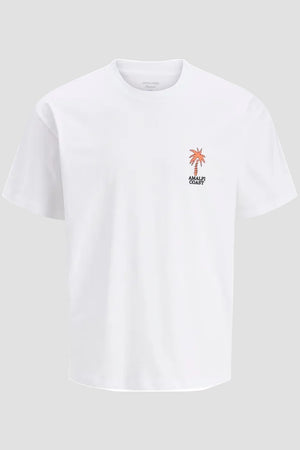 Jack & Jones Sun Mate Tee SS Crew Neck Styd SS26 Bright White T-shirt