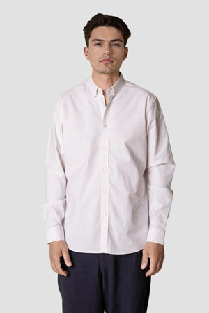 Clean Cut Copenhagen Oxford Stretch Stripe Ls Violet Ice Striped