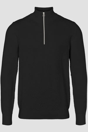 Kronstadt Carlo Half Zip Knit Black
