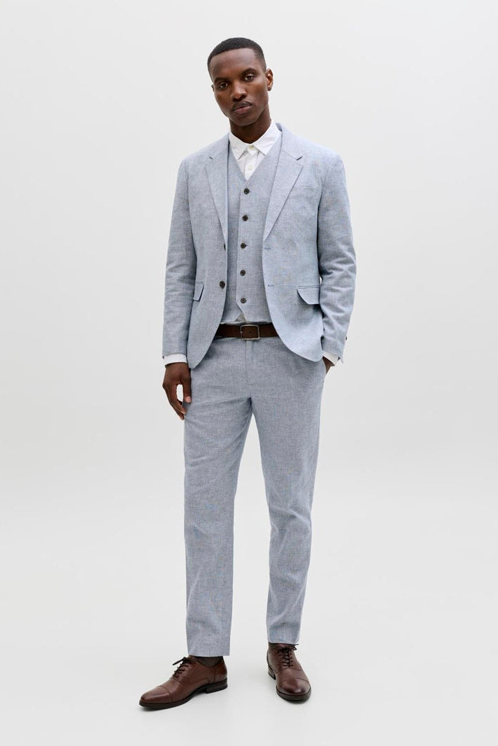 Jack & Jones Martin Summer Blazer Linen Blend Faded Denim