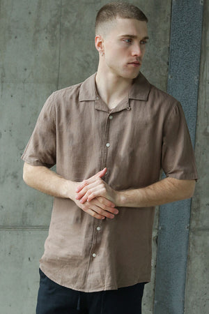 ONLY & SONS Caiden SS Resort Linen Shirt Fossil