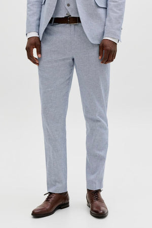 Jack & Jones Martin Summer Trousers Linen Blend Faded Denim