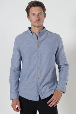 Kronstadt Johan Diego Cotton shirt Navy Mix