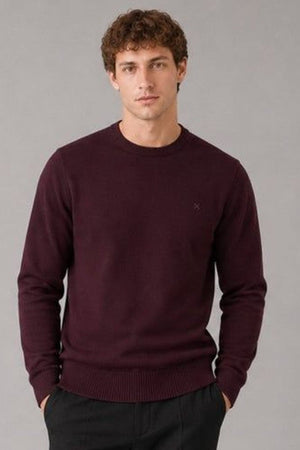 Clean Cut Copenhagen Merino Crewneck Knit Huckleberry Melange