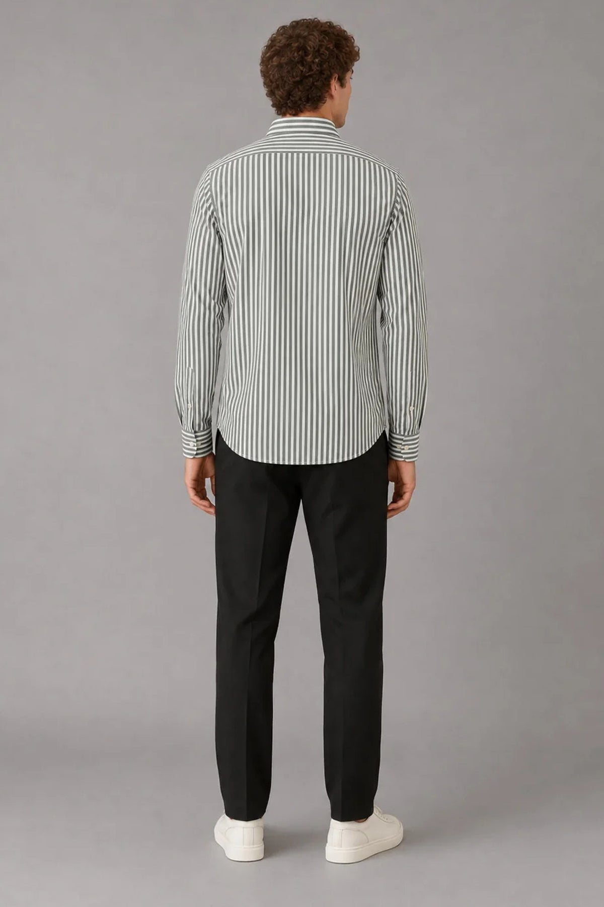 Clean Cut Copenhagen Eske Oxford Big Striped Shirt Green