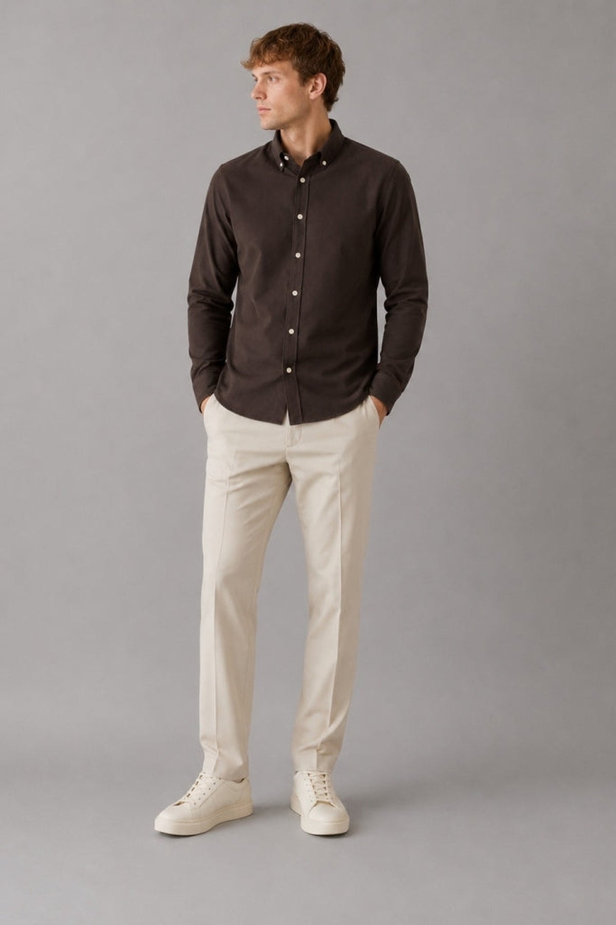 Clean Cut Copenhagen Eske Oxford Skjorte Dark Brown