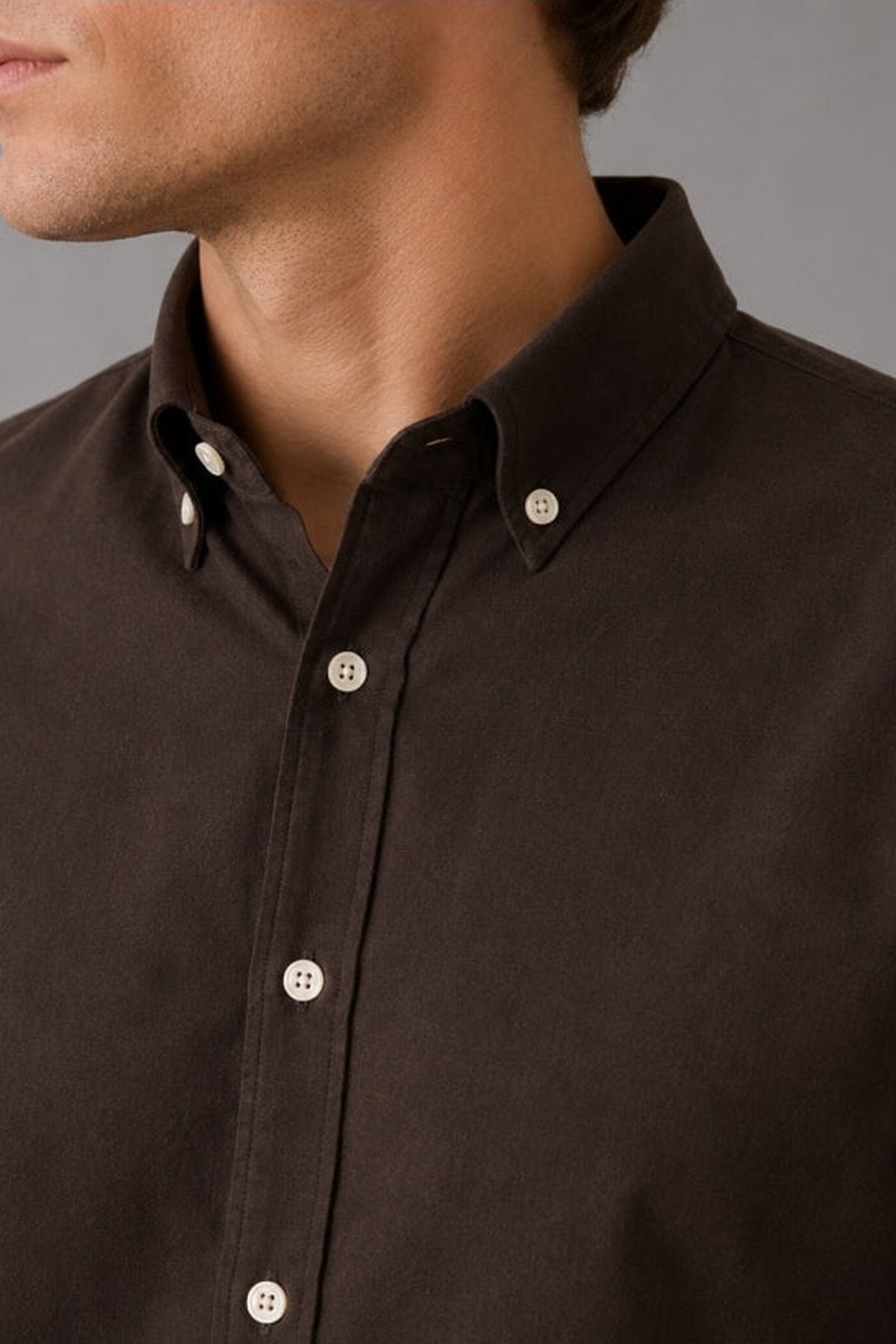 Clean Cut Copenhagen Eske Oxford Skjorte Dark Brown
