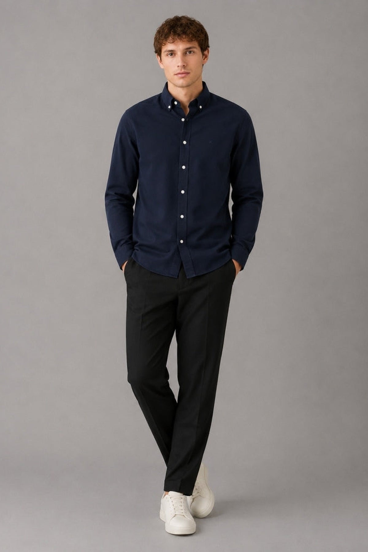 Clean Cut Copenhagen Eske Oxford Shirt Dark Navy
