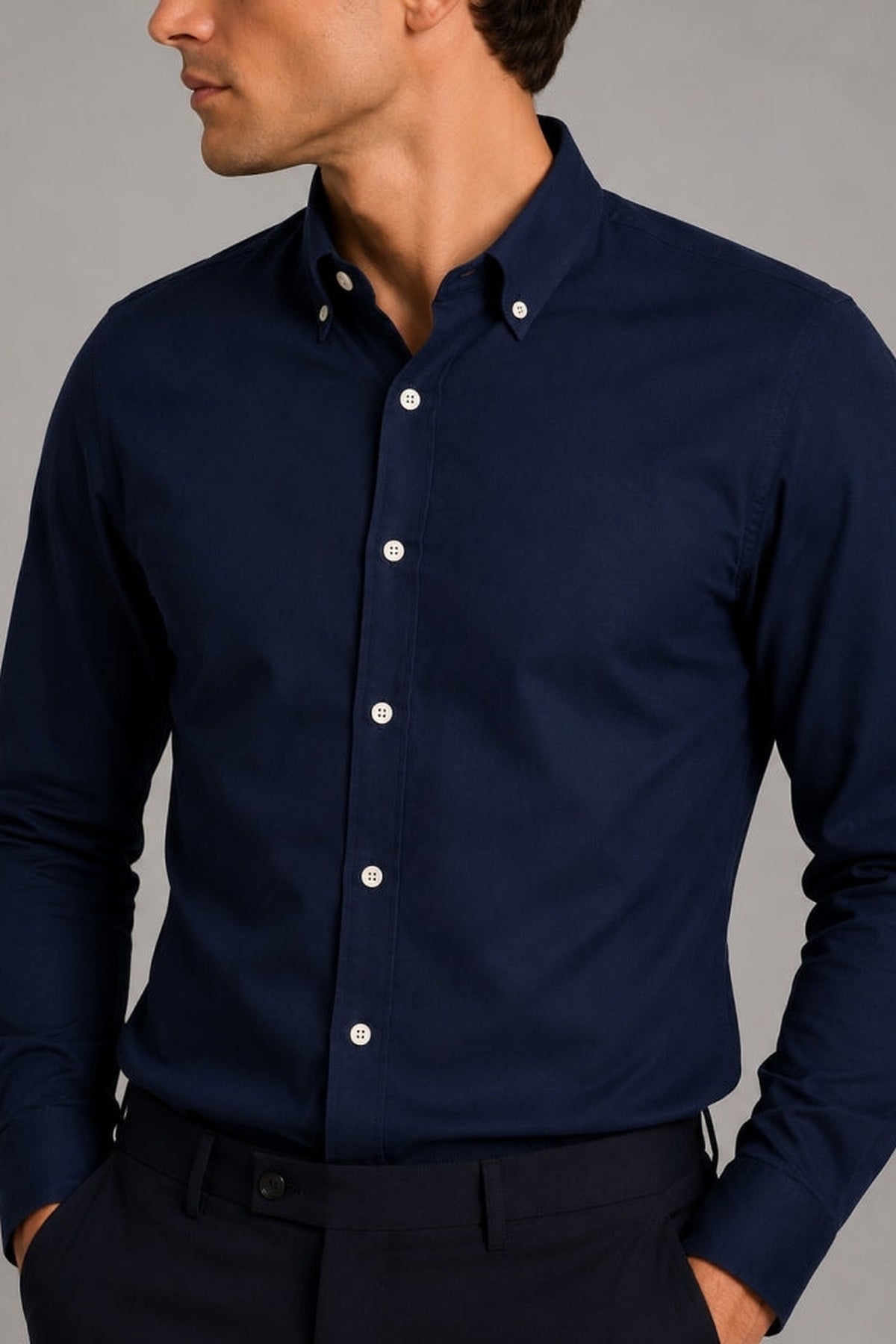 Clean Cut Copenhagen Eske Oxford Shirt Dark Navy