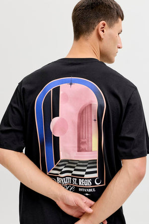 Jack & Jones Paradise Island Tee ss Crew Neck Black