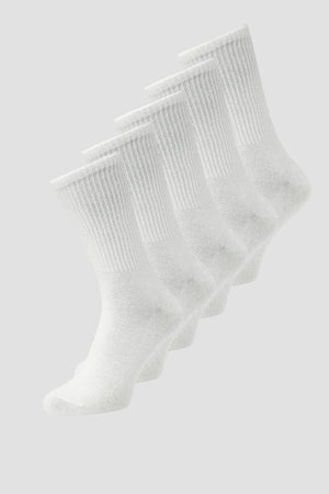 Jack & Jones Basic Tennis Sock 5- Pack White