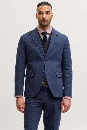 Jack & Jones Martin Summer Blazer Linen Blend Dark Navy