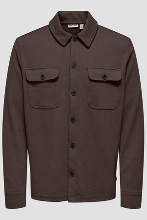 Only & Sons Kodyl Overshirt Sweat Coffee Bean