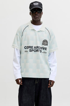 Jack & Jones Breeze Football AOP Mesh Tee SS Omphalodes