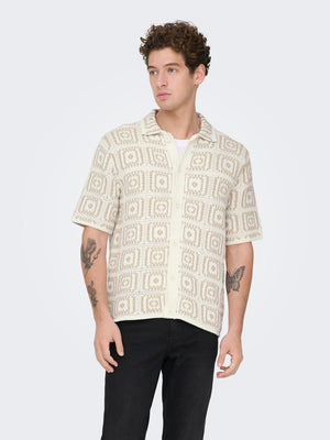 Only & Sons Bart Rlx 5 Ss Shirt Egret