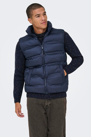 ONLY & SONS Union Seamless Puffer Vest Night Sky