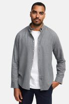 Kronstadt Ksjohan Diego Cotton Shirt Grey Mix