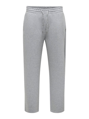 Only & Sons Goyle Wide Scuba Pant Light Grey Melange