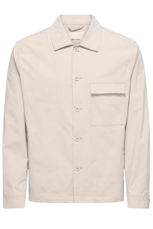 Only & Sons Gereth Life Stretch Shacket Silver Lining