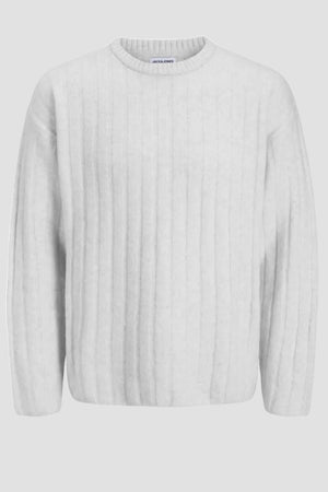 Jack & Jones Bradley Carter Knit Crew Neck Light Grey Melange