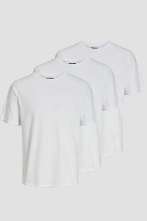 Jack & Jones Under Tee Crew Neck 3 Pack White