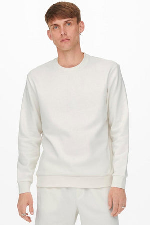 Only & Sons Ceres Crew Neck Cloud Dancer Sweatshirt