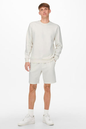 Only & Sons Ceres Crew Neck Cloud Dancer Sweatshirt