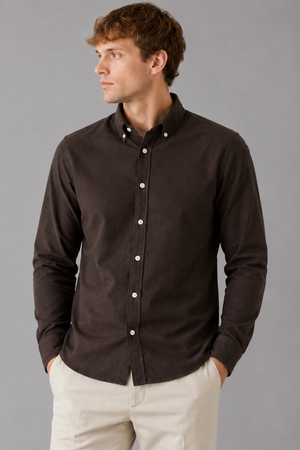 Clean Cut Copenhagen Eske Oxford Shirt Dark Brown