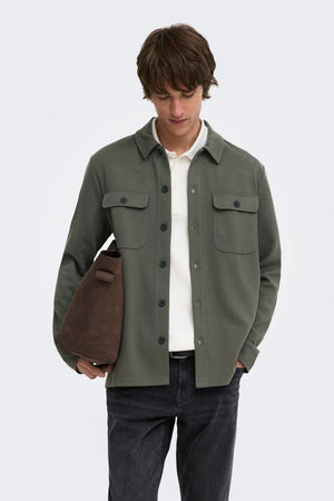Only & Sons Kodyl Overshirt Sweat Beluga