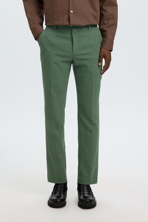 Selected Slim Oasis Linen Tousers Olive Green