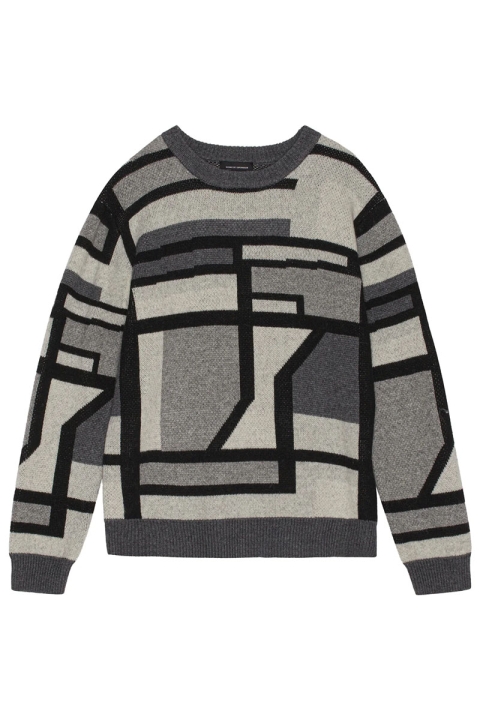 Clean Cut Copenhagen Jones O-Neck Knit Grey mix