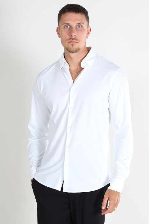 Selected Slim Jersey Shirt LS Bright White