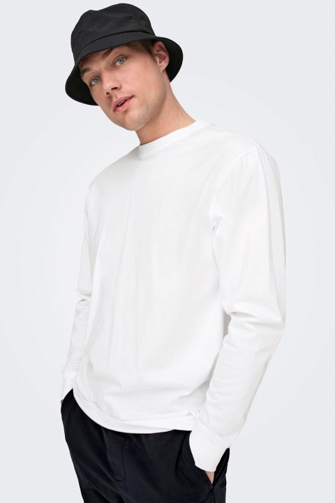 ONLY & SONS Fred Oversize LS Tee Bright White