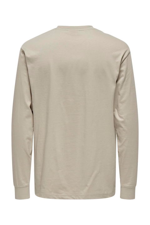 ONLY & SONS Fred Oversize LS Tee Silver Lining