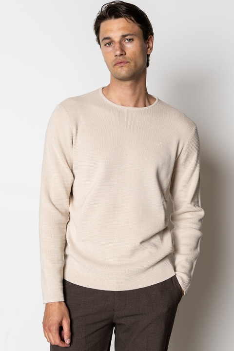 Clean Cut Copenhagen Oscar knit Ecru Melange