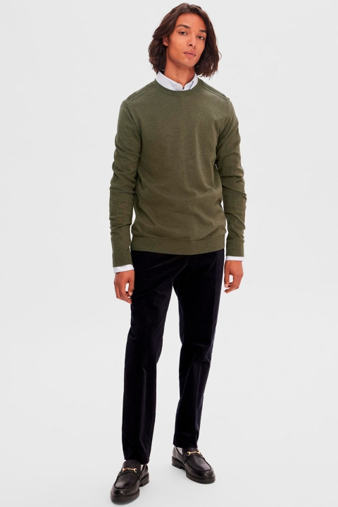 Selected Berg Knit Crew Neck Ivy Green