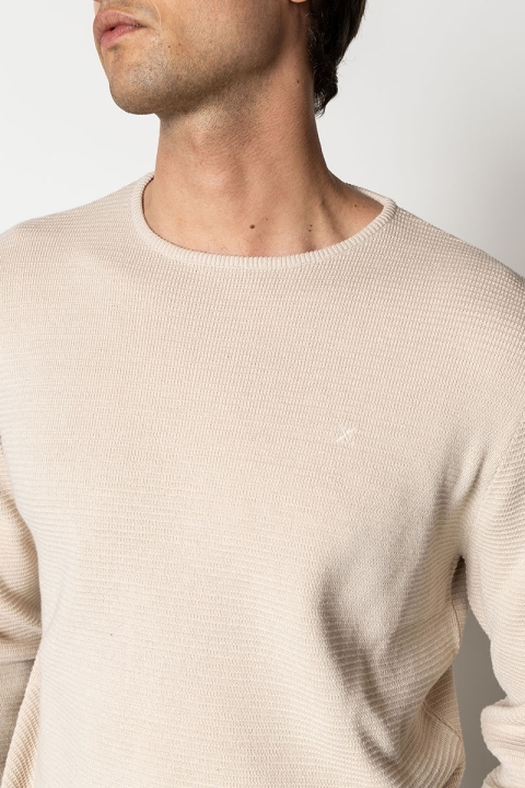 Clean Cut Copenhagen Oscar knit Ecru Melange