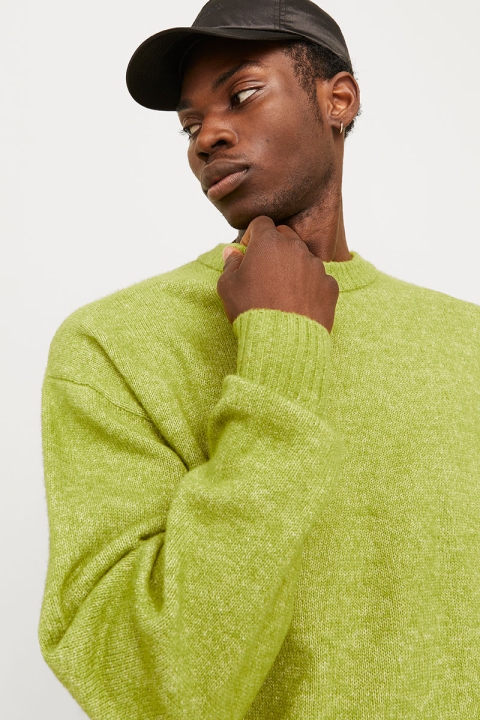 Jack & Jones Ollie Knit Crew Neck Lima Bean Green