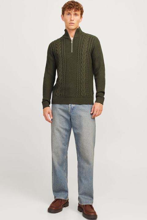 Jack & Jones Craig Knit Half Zip Canteen