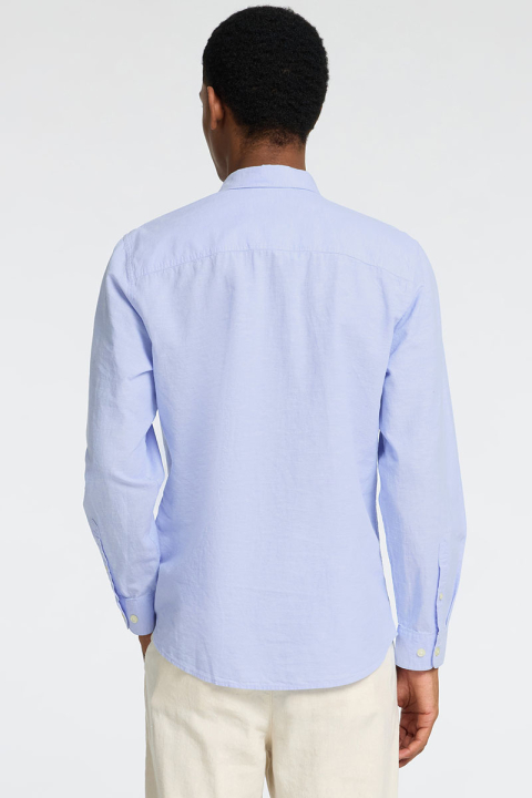 Selected Slim Sun Linen Shirt LS Cashmere Blue / White